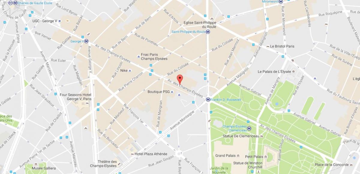 Landkarte von Avenue des Champs-Élysées