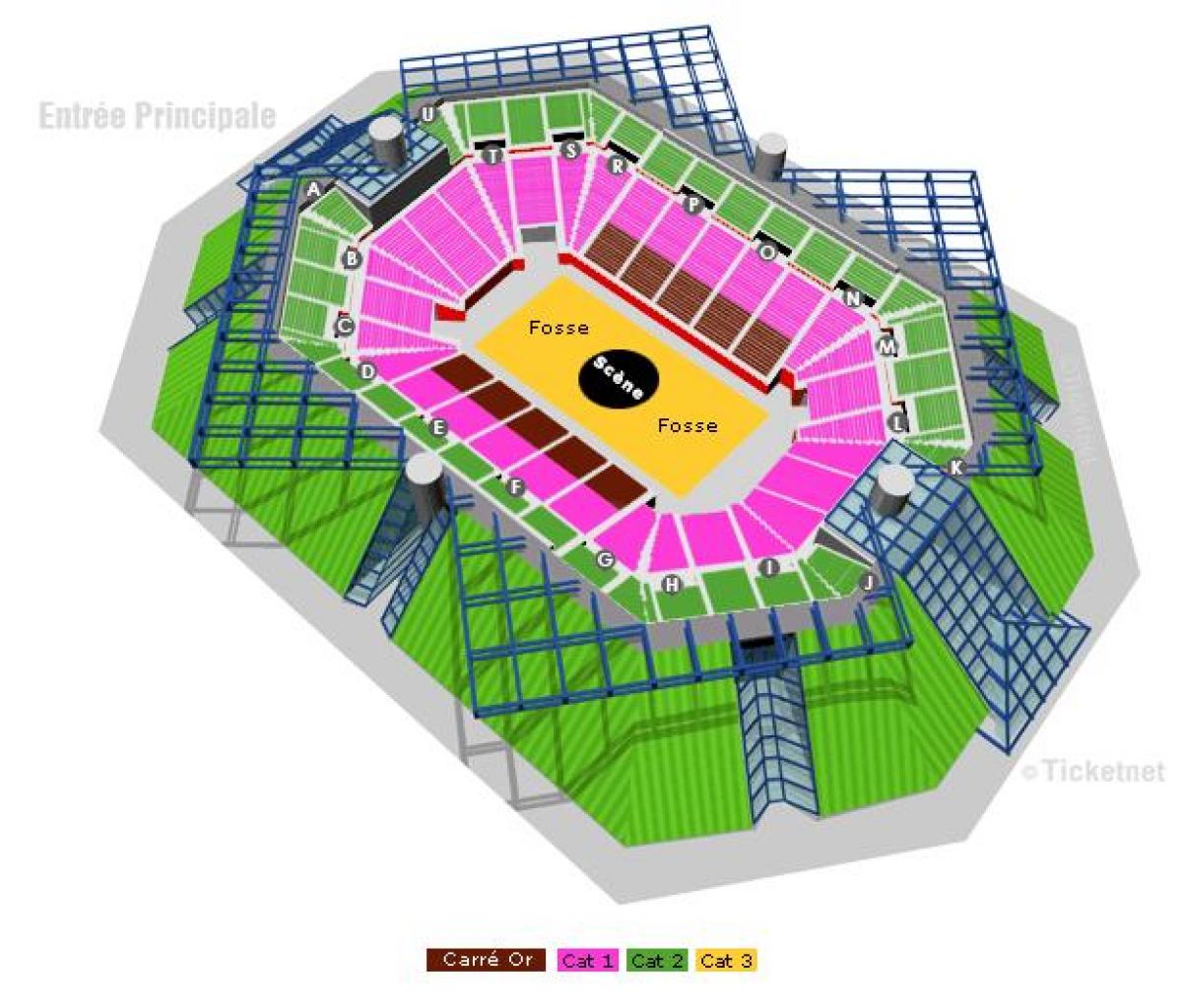 Karte von Bercy Arena
