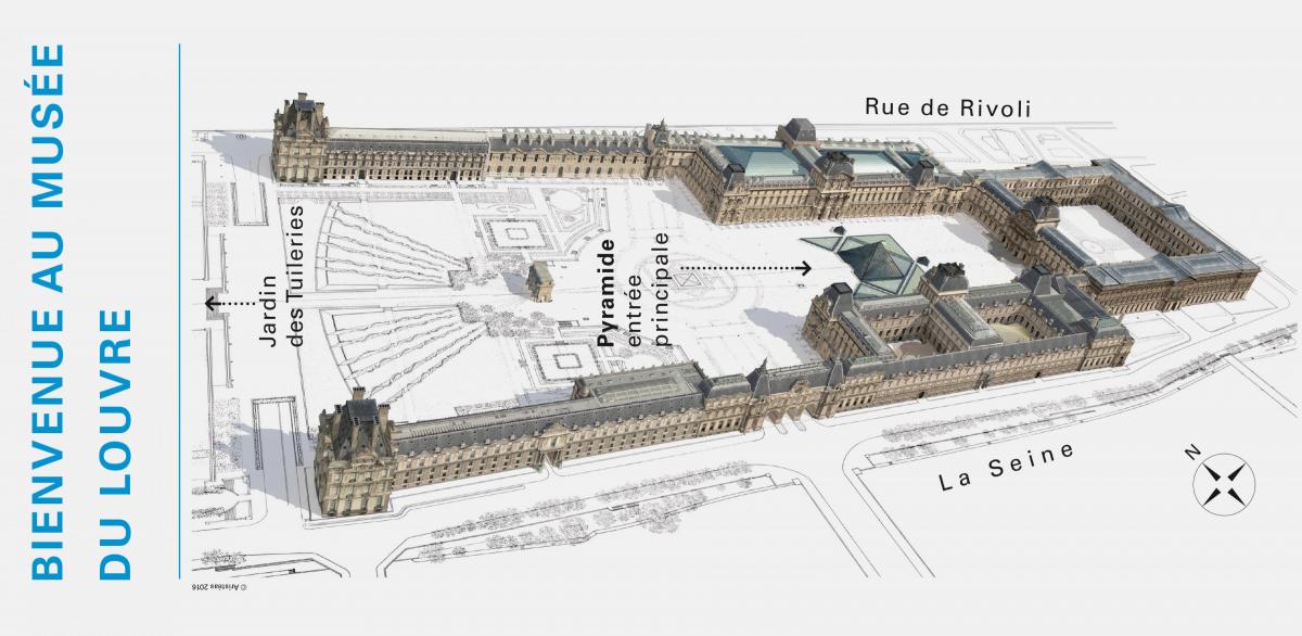 Karte des Louvre Museum