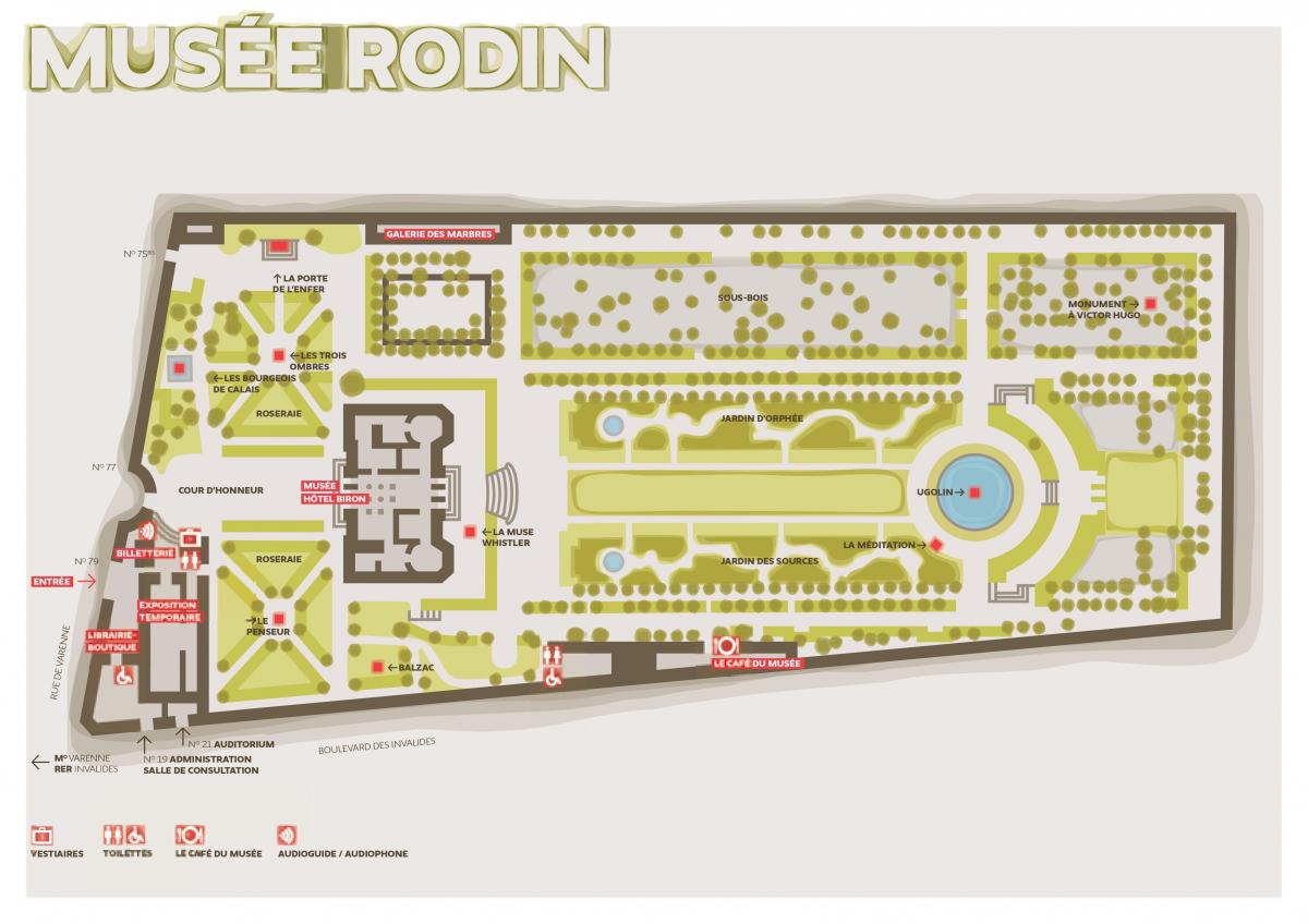Karte des Musée Rodin