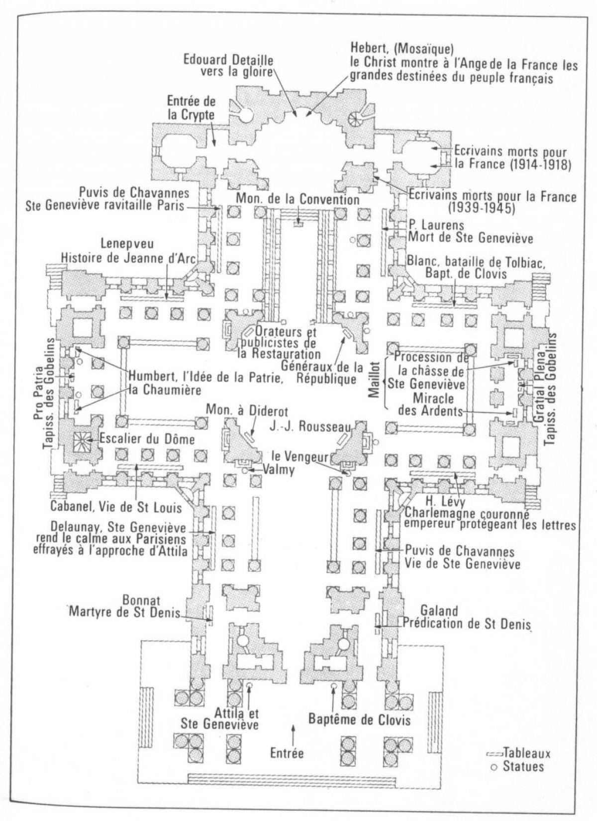 Karte des Panthéon in Paris