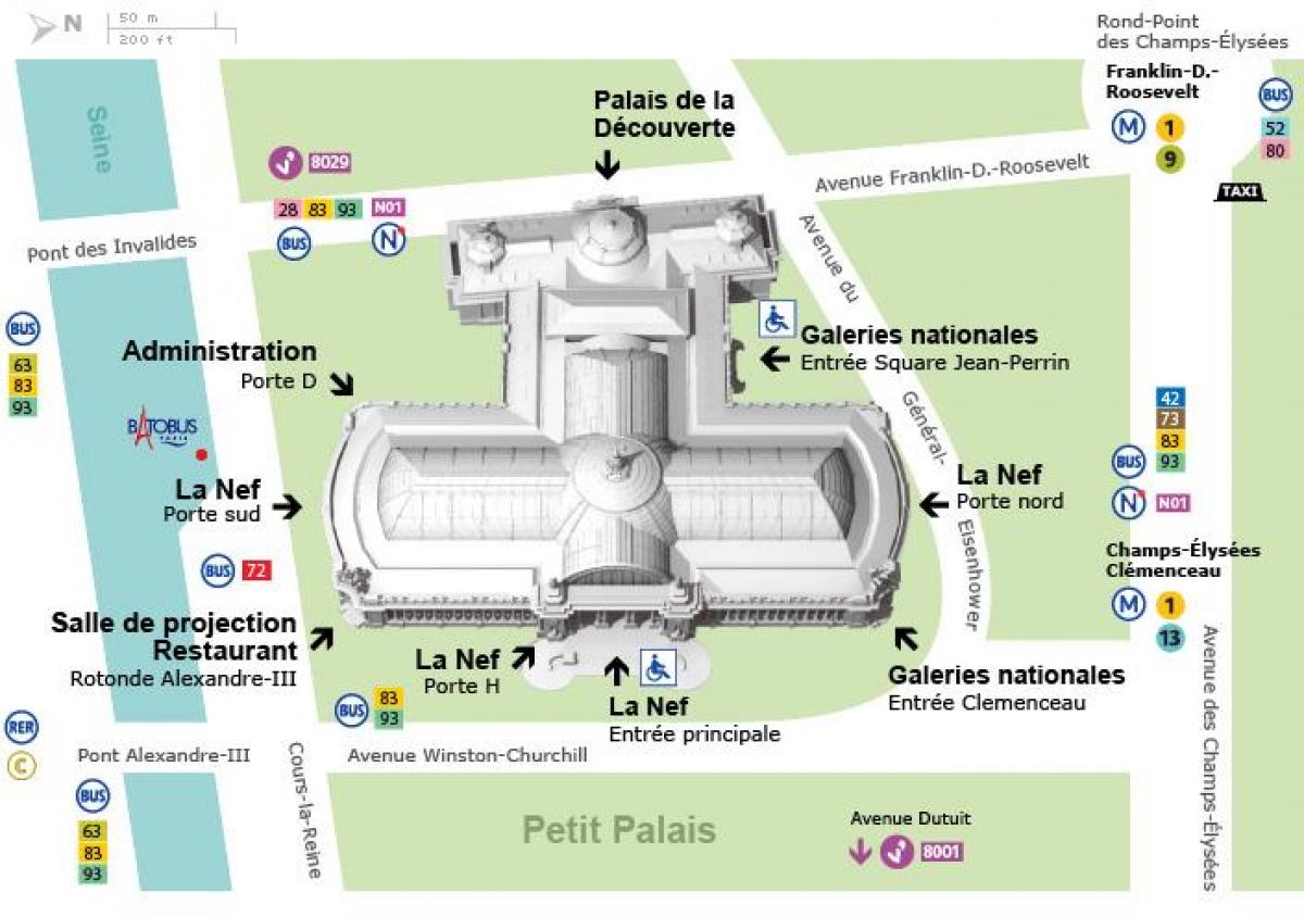 Karte des Grand Palais