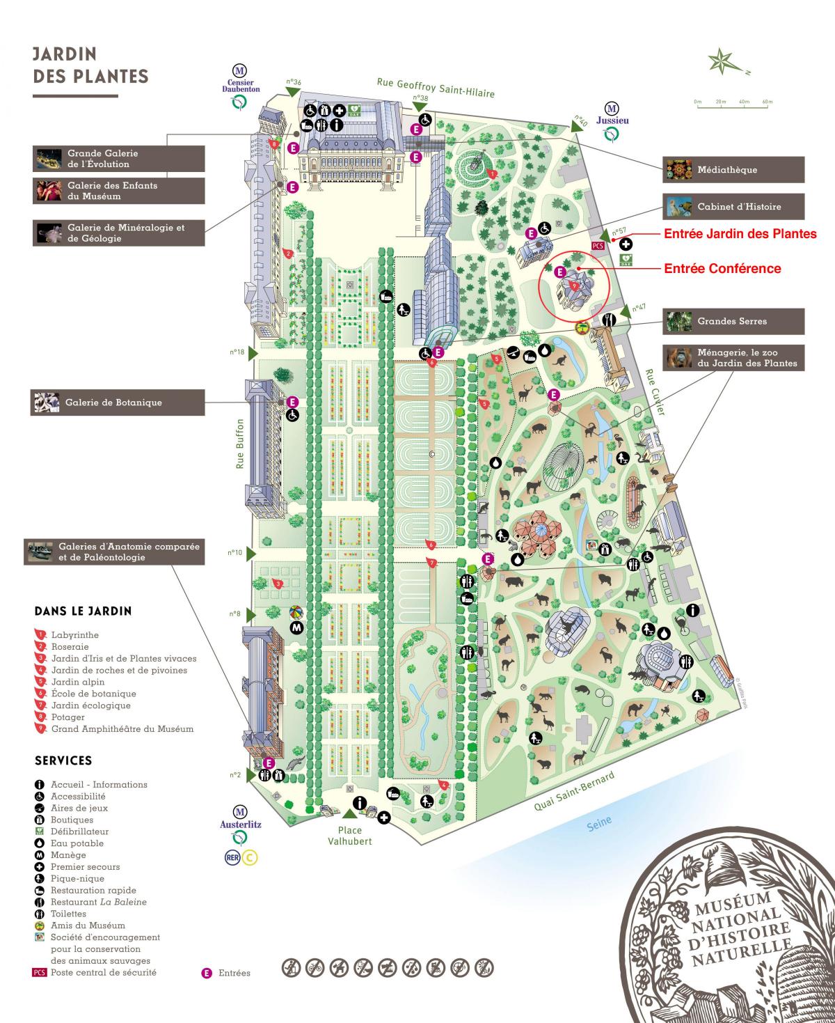 Karte von Jardin des Plantes