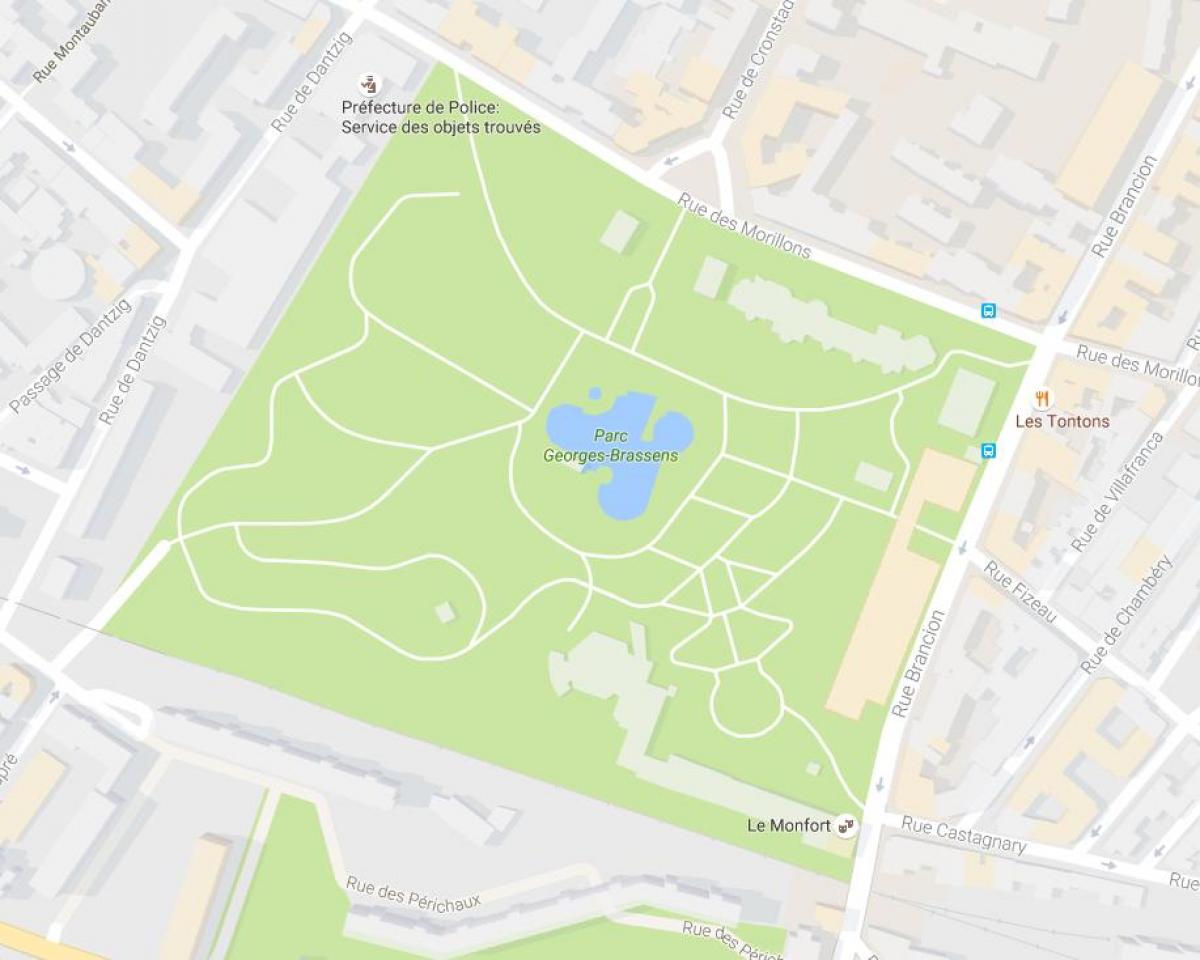 Karte des Parc Georges-Brassens