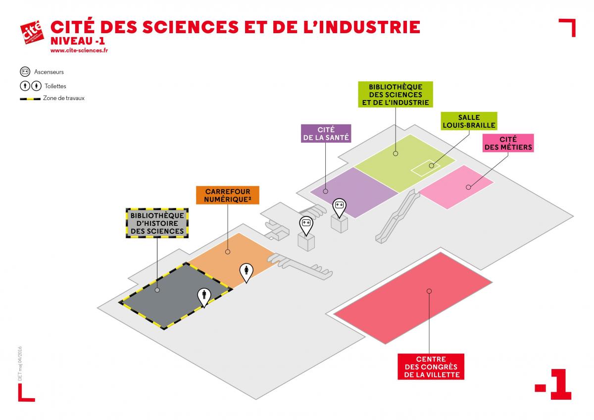 Karte von Der Cité des Sciences et de l ' Industrie Ebene -1