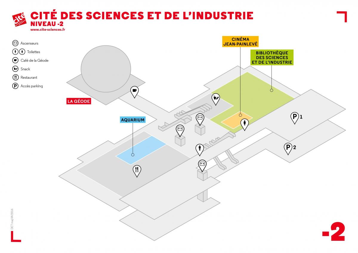 Karte von Der Cité des Sciences et de l ' Industrie Ebene -2