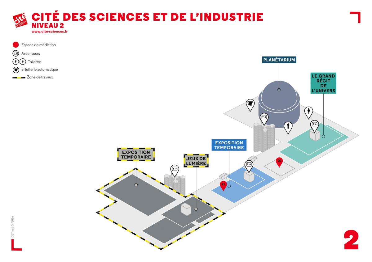 Karte von Der Cité des Sciences et de l ' Industrie Ebene 2
