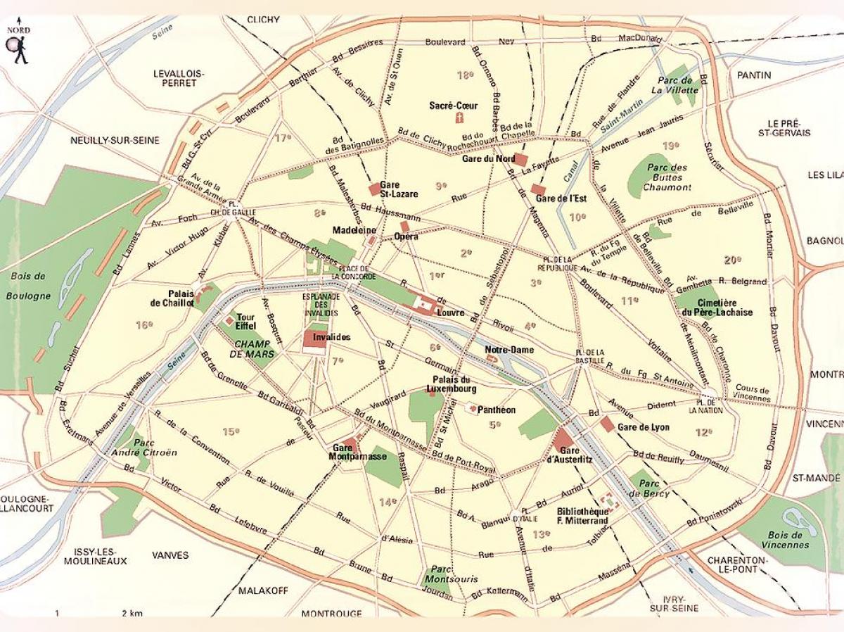 Karte Der Pariser Parks
