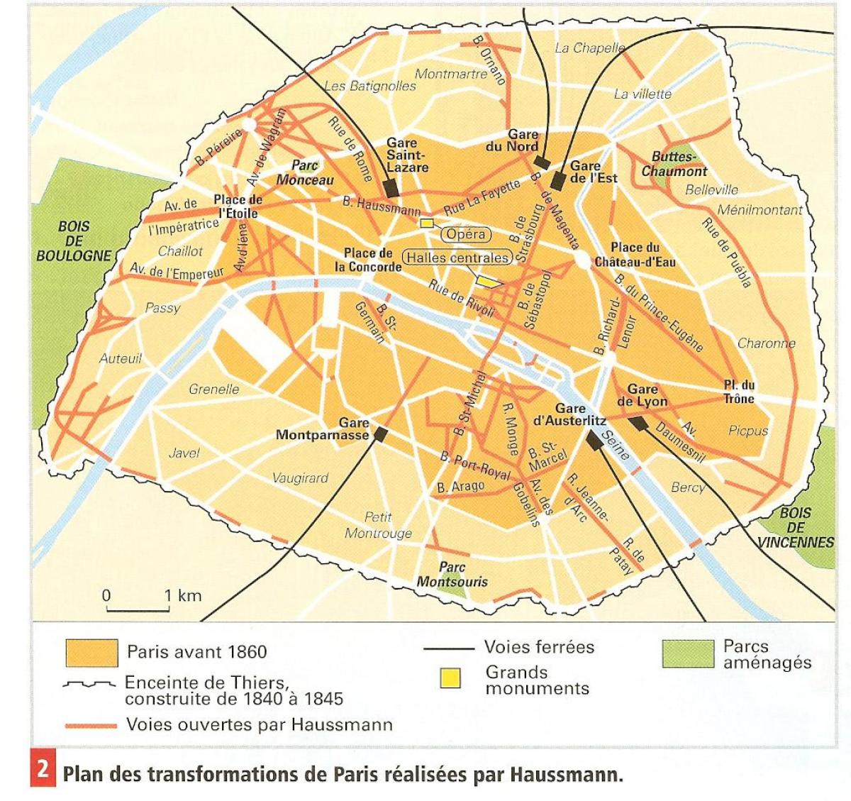 Karte von Haussmann Paris