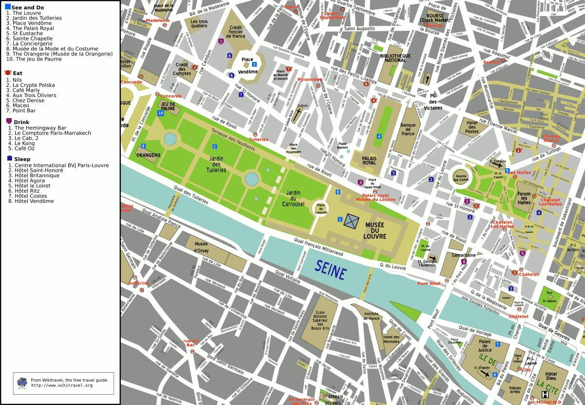 Karte im 1. arrondissement von Paris