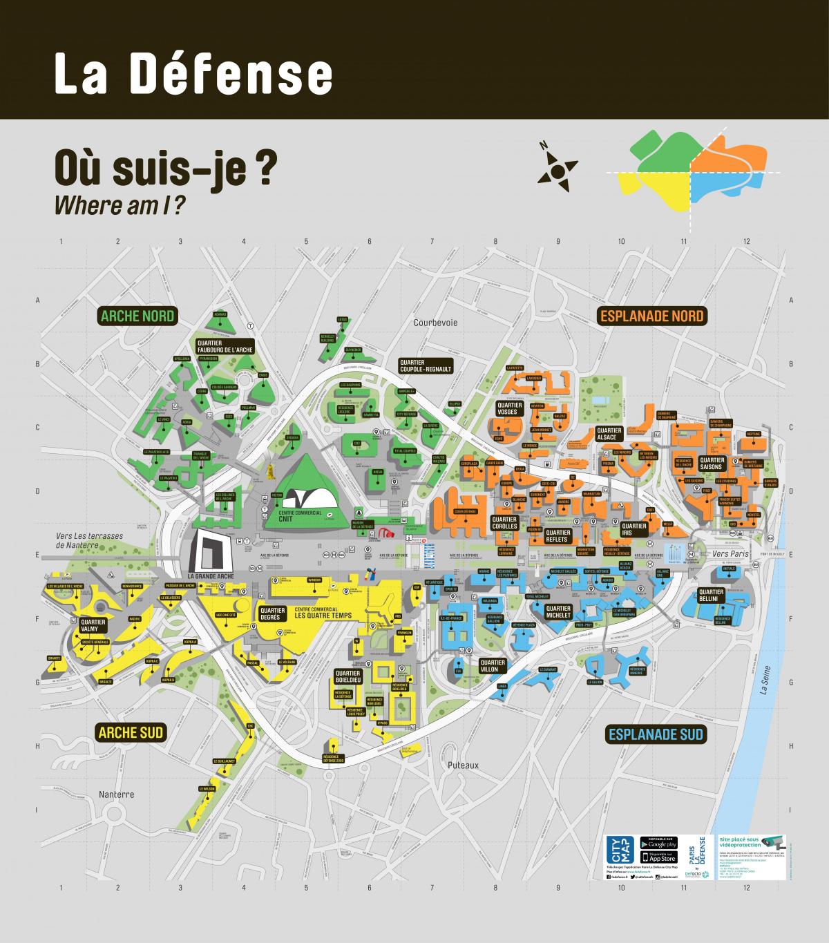 Karte von La Défense