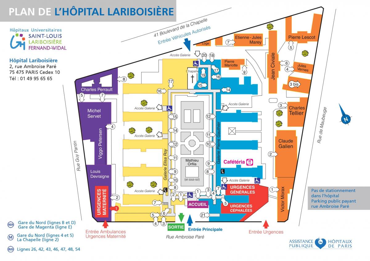 Karte von Lariboisiere Krankenhaus