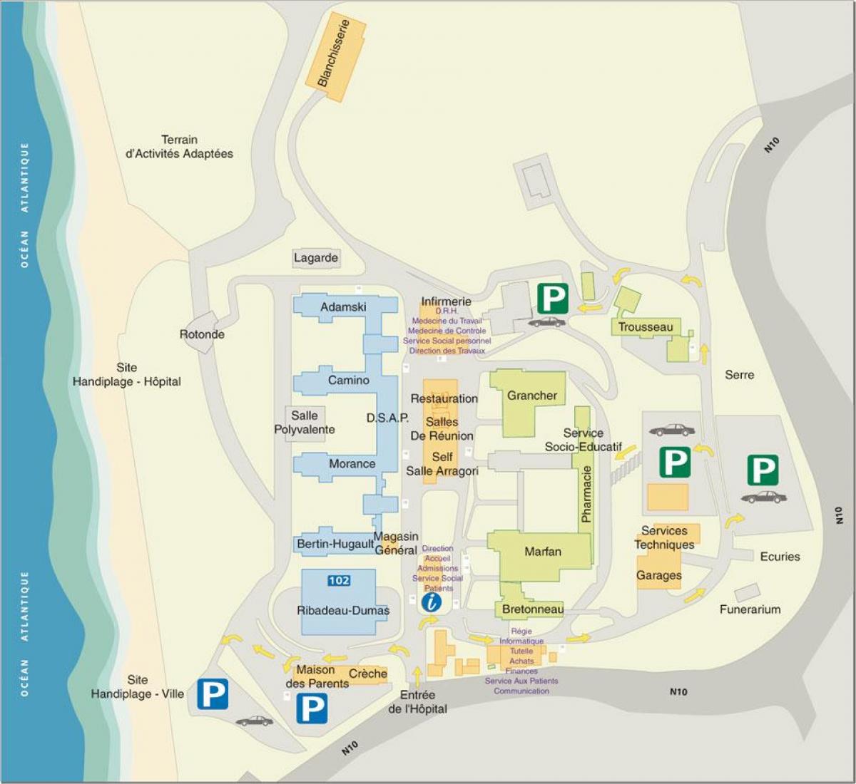 Karte von Marin de Hendaye Krankenhaus