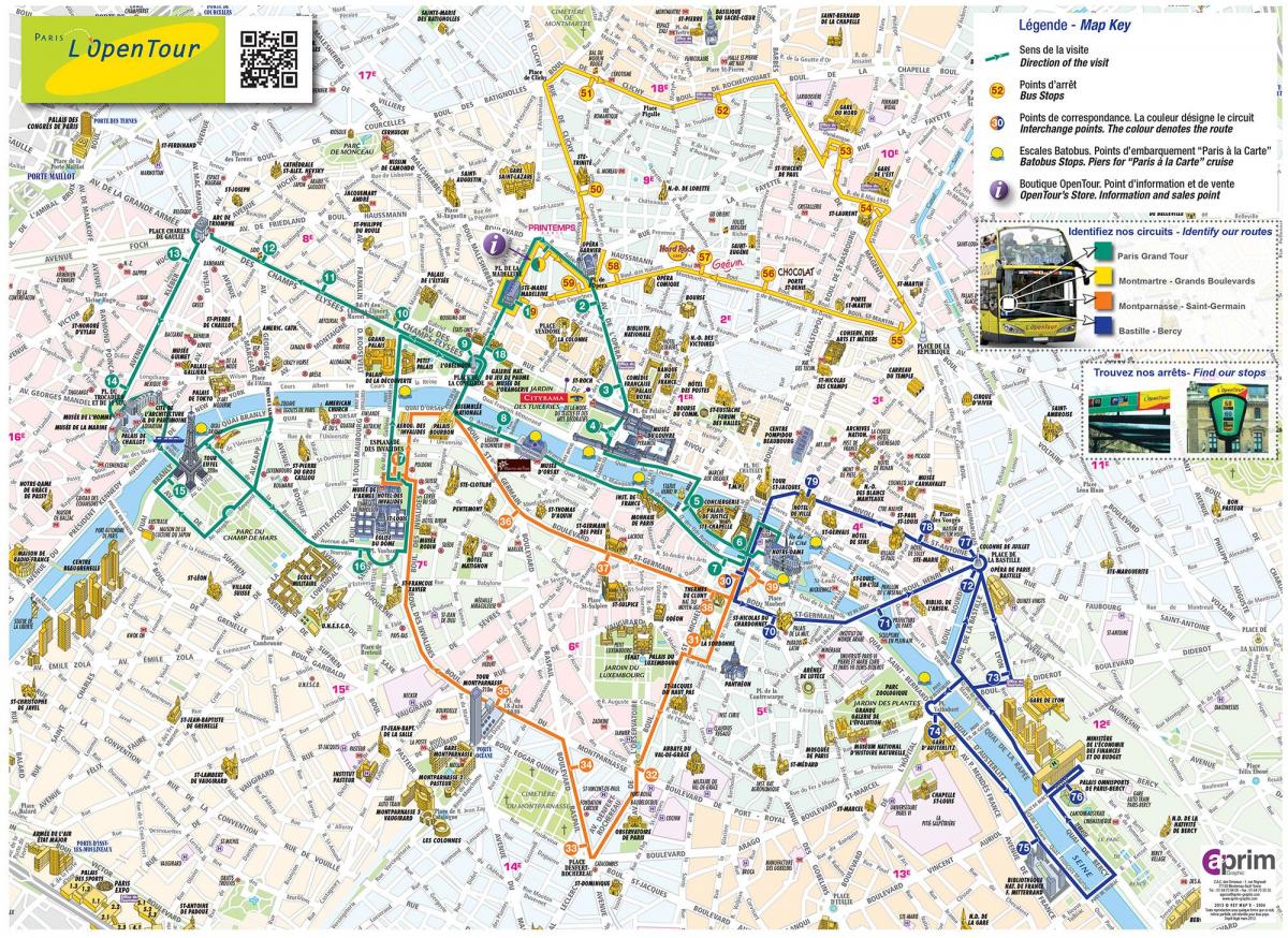Karte von Open tour Paris