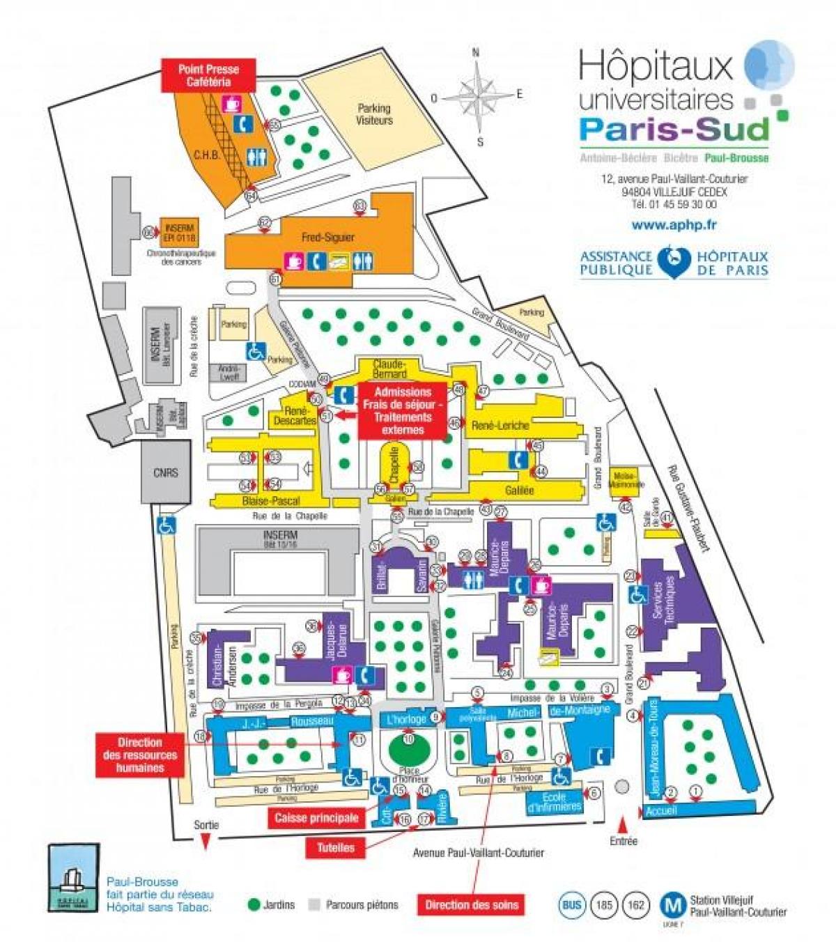 Karte der Paul-Brousse Krankenhaus