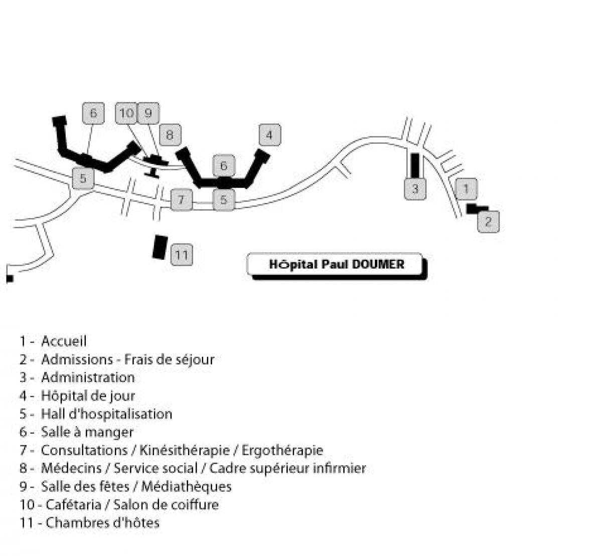 Karte von Paul Doumer Krankenhaus