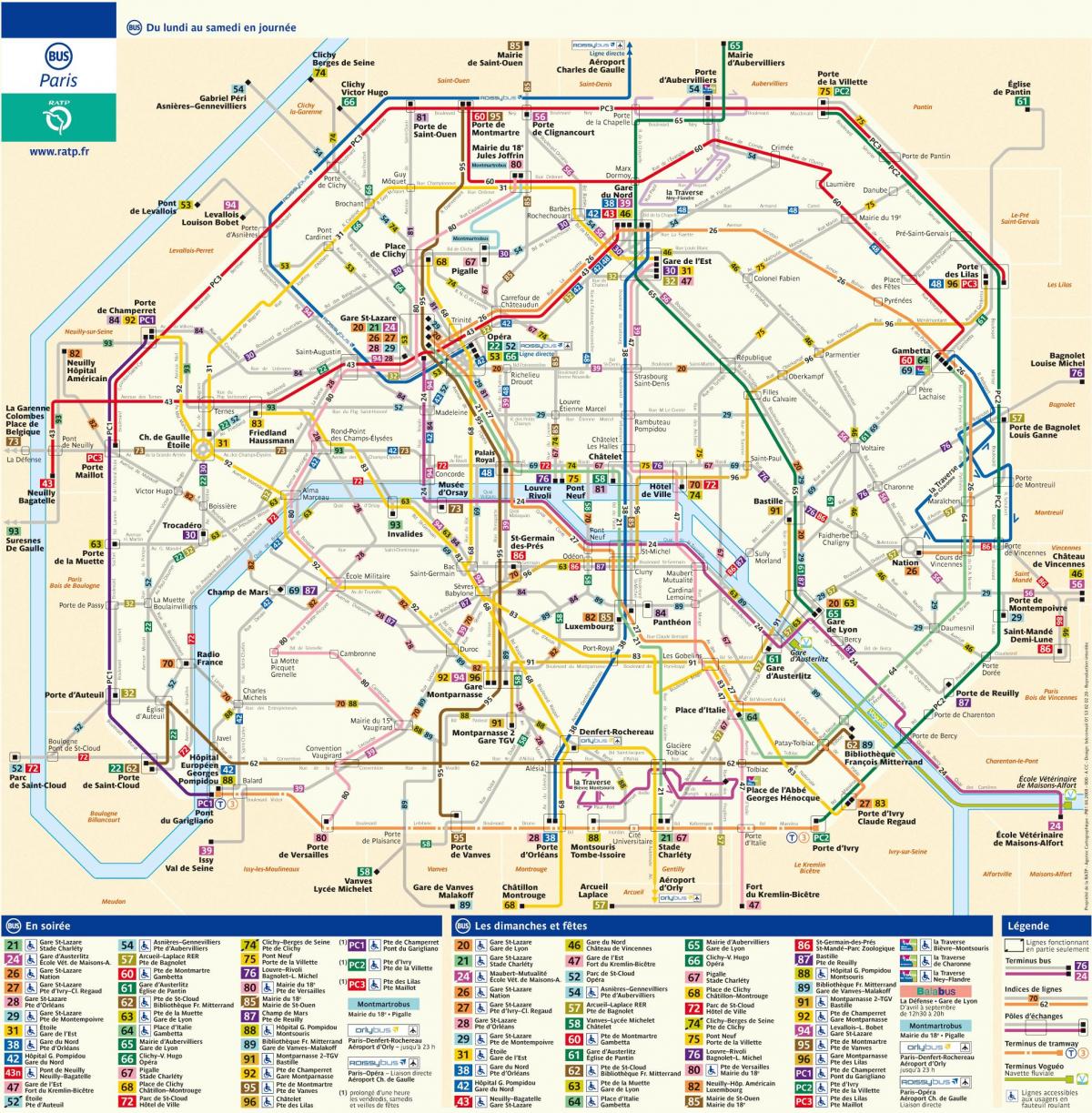 Karte von RATP-bus