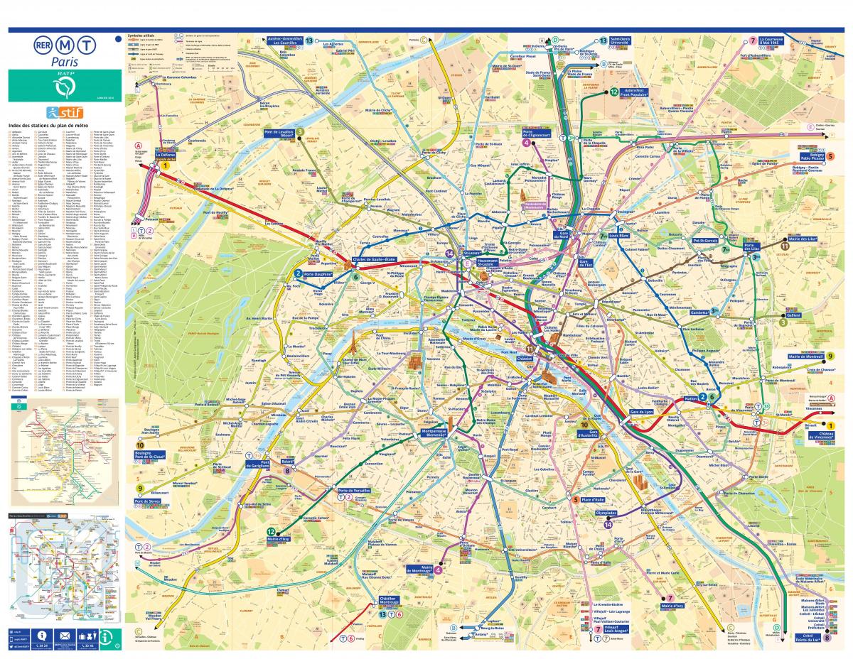 Karte der metro-RATP