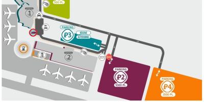 Karte von Beauvais airport Parken