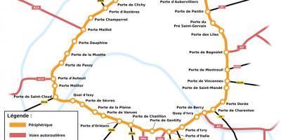 Landkarte von Boulevard Périphérique