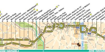 Karte der bus-Paris-Linie 57