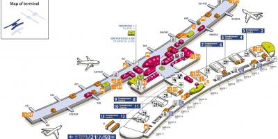 Karte von CDG Flughafen terminal 2E