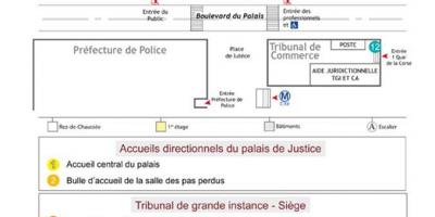 Karte Der Palais de Justice von Paris