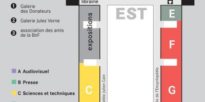 Karte Der Bibliothèque nationale de France - 1. Obergeschoss