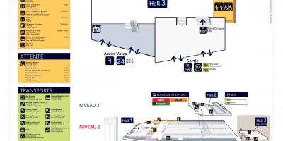Karte von Gare Montparnasse Hall 3