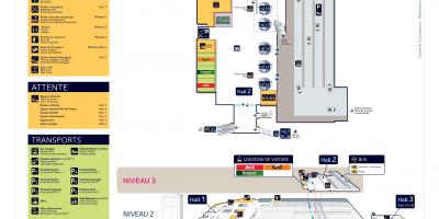 Karte von Gare Montparnasse Level 3 Pasteur