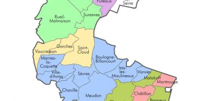 Karte von Hauts-de-Seine