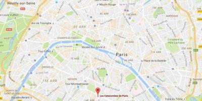 Karte der Katakomben von Paris