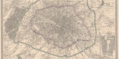 Karte von Paris 1850