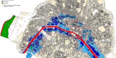 Karte von Paris-Flut