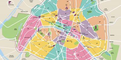 Stadtplan von Paris für innerbetriebliche