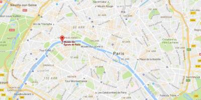 Karte der Pariser Kanalisation