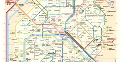 Karte von Paris metro