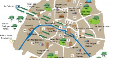 Karte von Paris Museen