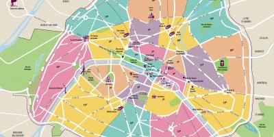 Karte von paris Sehenswürdigkeiten