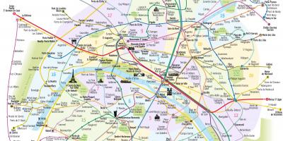 Karte von Paris U-Bahn