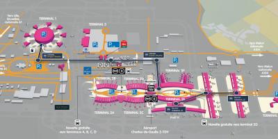 Karte von Roissy airport