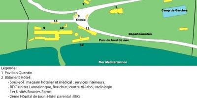 Karte von San Salvadour Krankenhaus