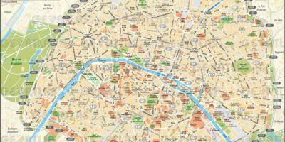Karte der Straßen von Paris