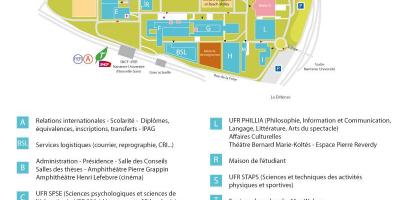 Karte von der Universität Nanterre