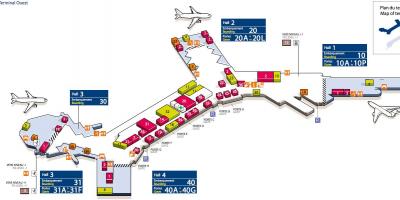 Karte von West-Orly airport