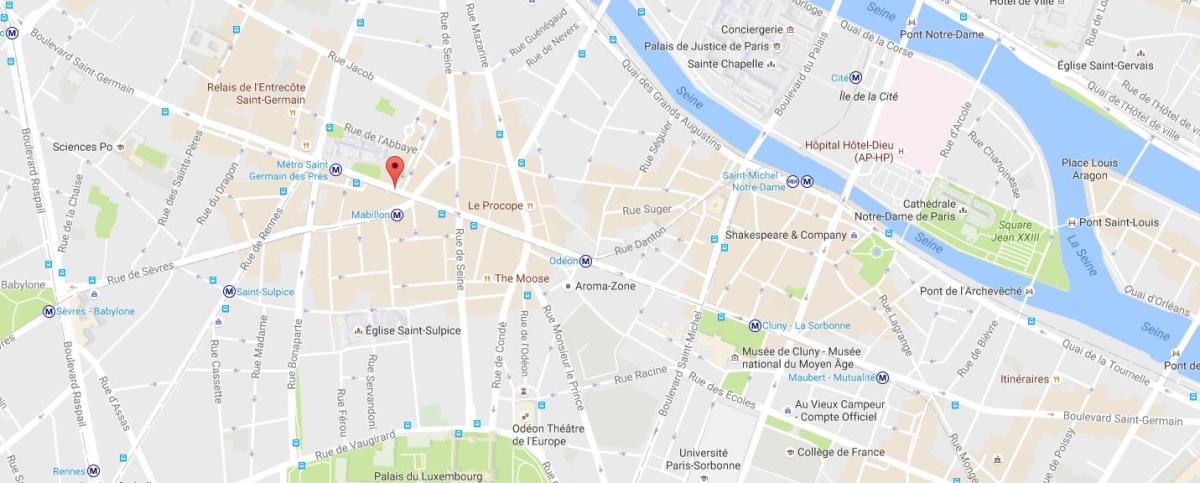 Landkarte von Boulevard Saint-Germain