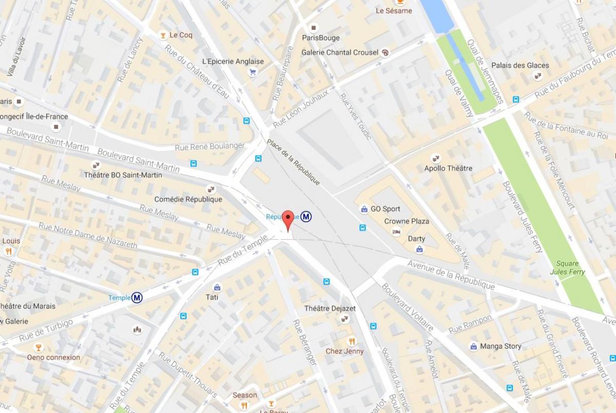 Landkarte von Place de la République