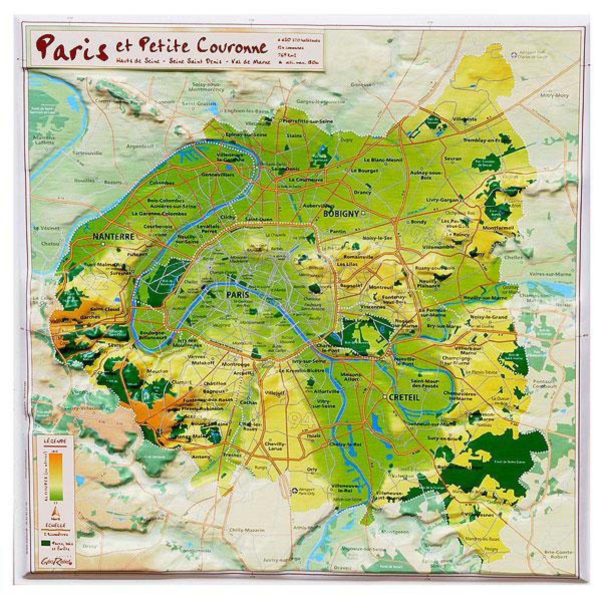 Karte der Linderung von Paris