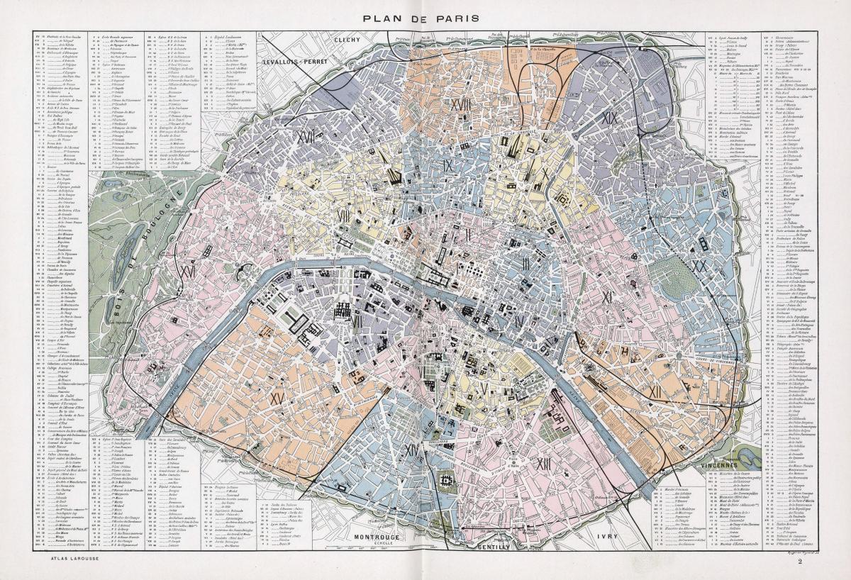 Karte von Paris 1900