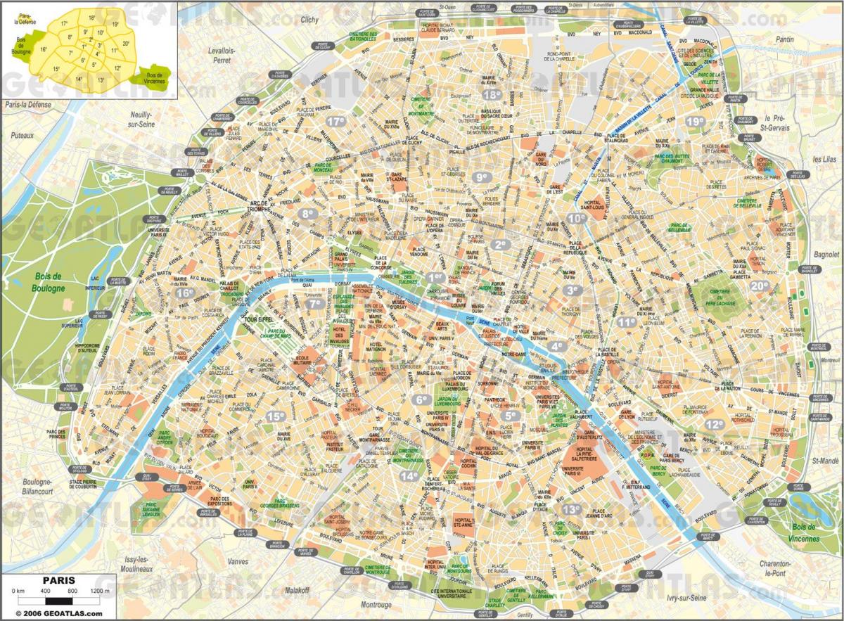 Karte von Paris